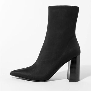Jeffrey Campbell sock boot size 7 block heel black siren. Black ankle boot
